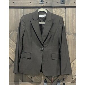 NWT Tahari Arthur S. Levine Espresso Brown Suit Jacket Women's‎ 4P